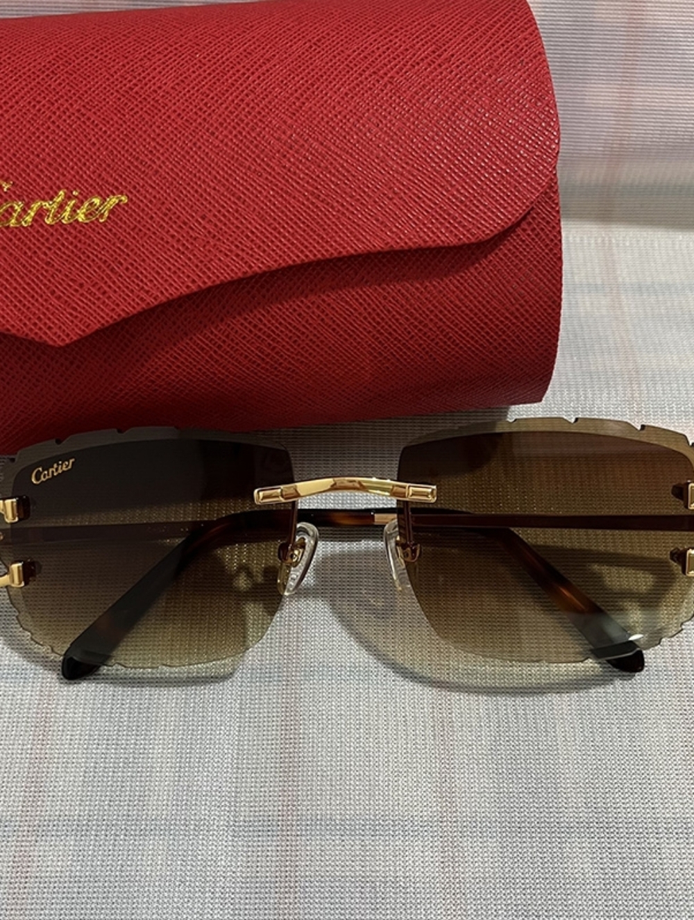 😘Cartier Rimless Gradient Sunglasses